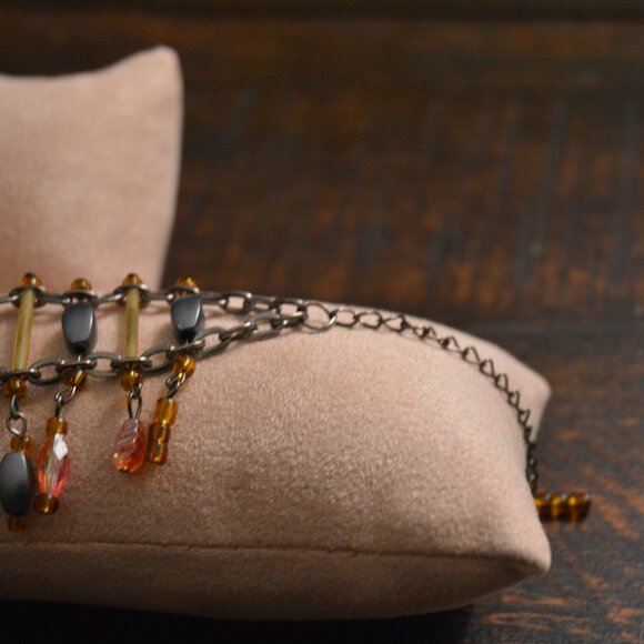 ✨ NWT Fashion Jewelry Ladder Charm Bracelet – Adjustable 8"–10" – Fall Colors ✨ - Picture 4 of 7